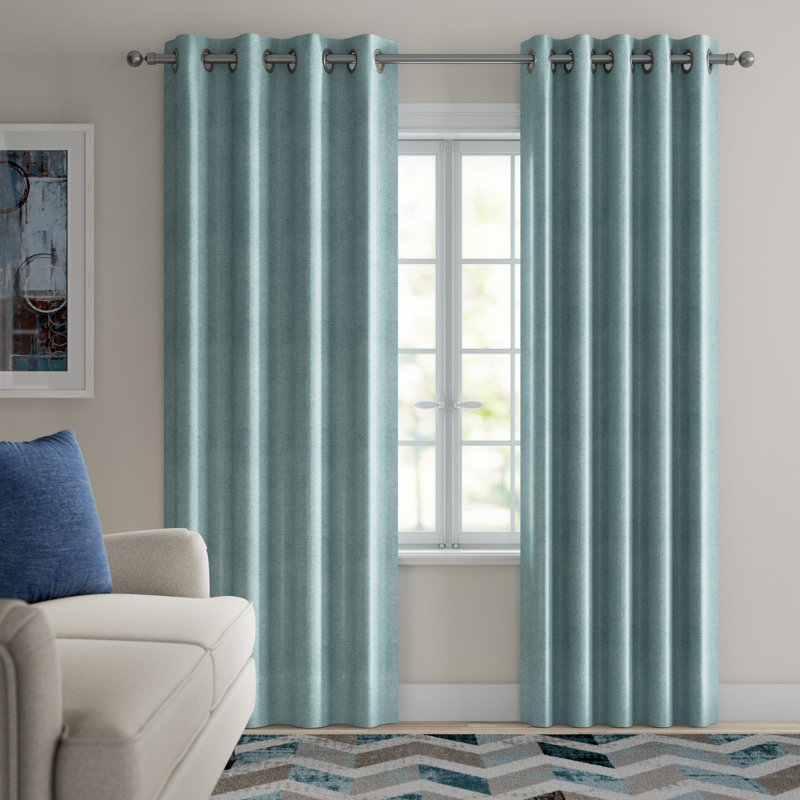 Wayfair Basics™ Striplin Eyelet Room Darkening Curtains & Reviews